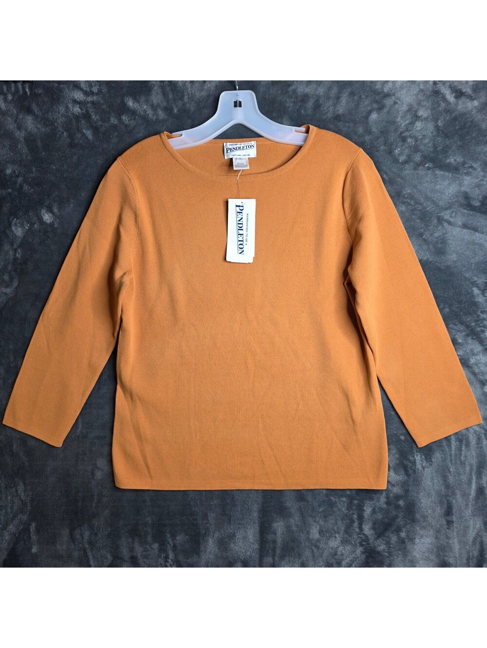 Pendleton Ribbed Knit Boat Neck Sweater 3/4 Sleeves Womens Sz Medium NWT